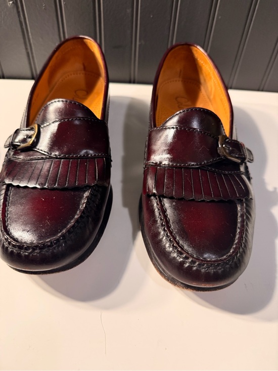 Cole Haan Other - Cole Haan men's burgundy leather kiltie buckle monk strap loafers 9.5d